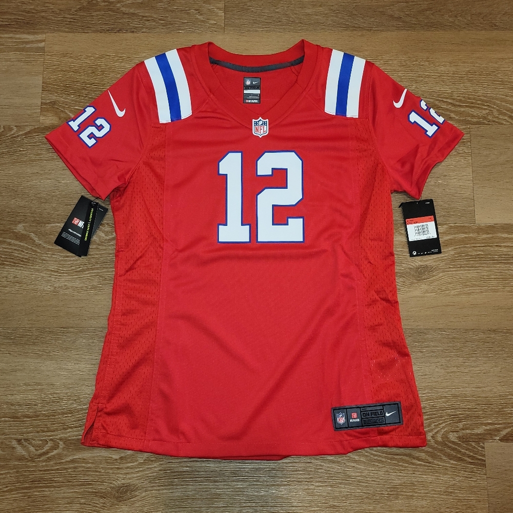 NFL New England Patriots Tom Brady Red Nike On Field Jersey Women’s Large